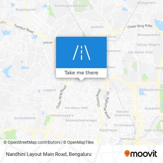 Nandhini Layout Main Road map