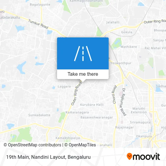 19th Main, Nandini Layout map