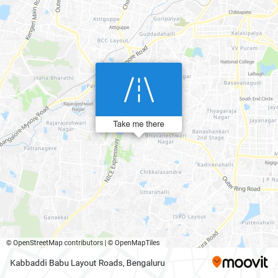 Kabbaddi Babu Layout Roads map
