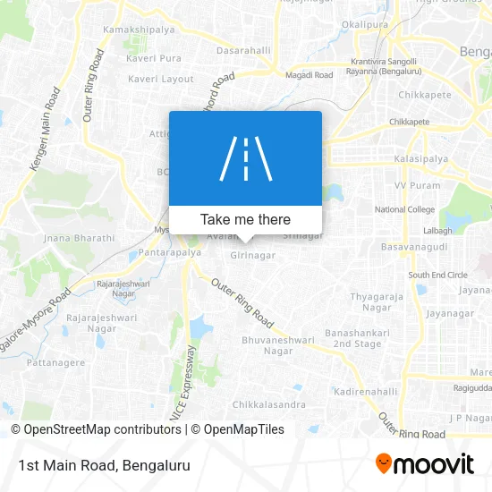 1st Main Road map