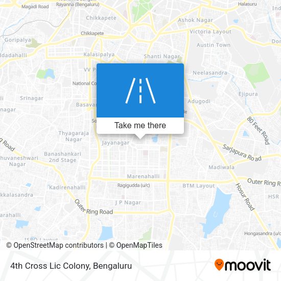 4th Cross Lic Colony map