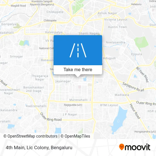 4th Main, Lic Colony map