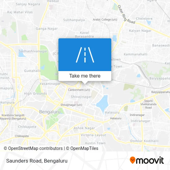 Saunders Road map