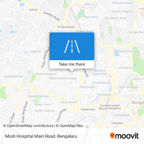 Modi Hospital Main Road map