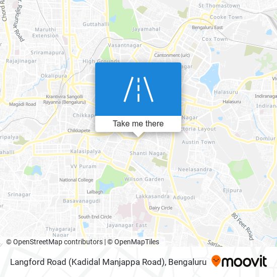 Langford Road (Kadidal Manjappa Road) map