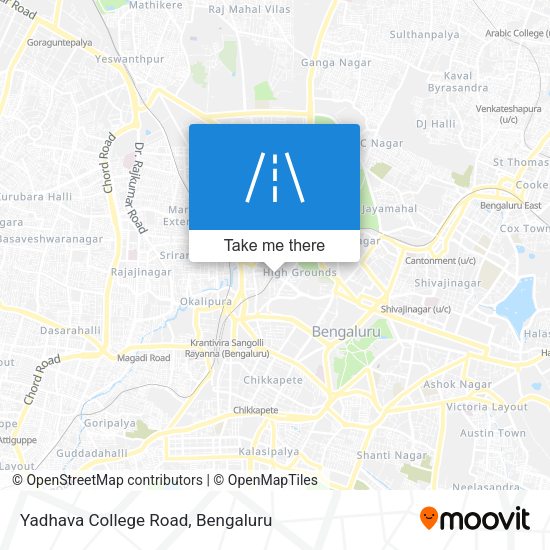 Yadhava College Road map