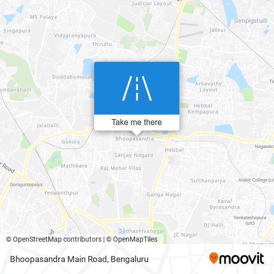 Bhoopasandra Main Road map