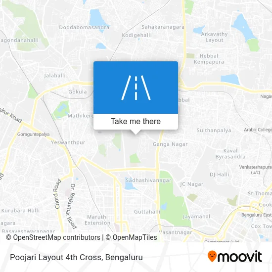Poojari Layout 4th Cross map