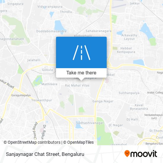 Sanjaynagar Chat Street map