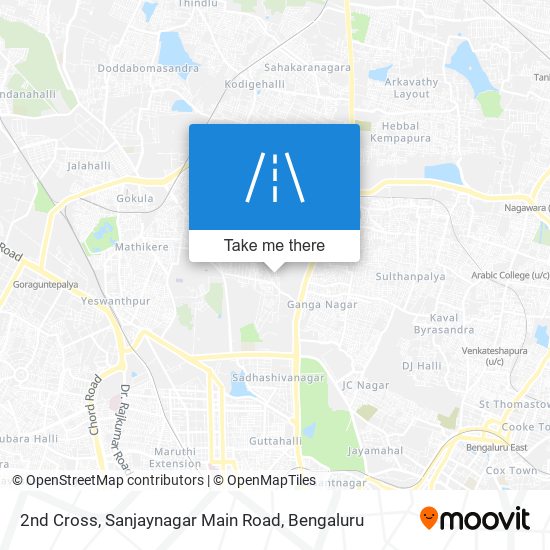 2nd Cross, Sanjaynagar Main Road map