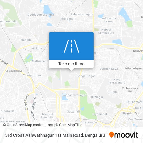 3rd Cross,Ashwathnagar 1st Main Road map