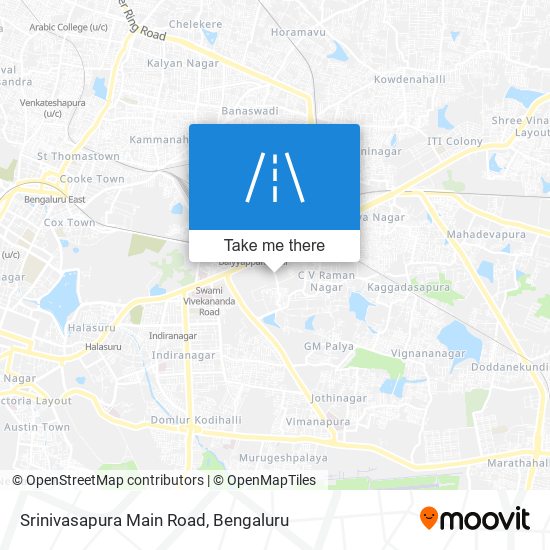 Srinivasapura Main Road map