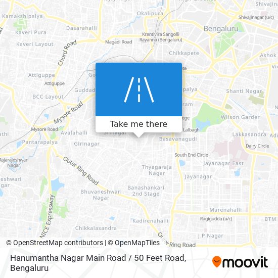 Hanumantha Nagar Main Road / 50 Feet Road map