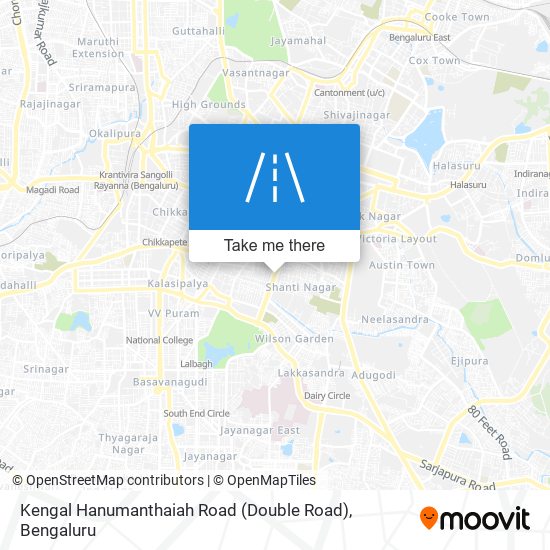 Kengal Hanumanthaiah Road (Double Road) map