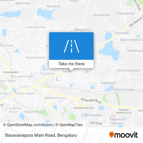 Basavanapura Main Road map