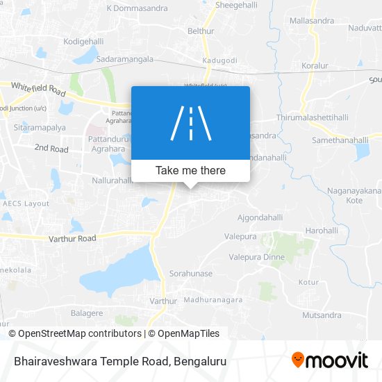 Bhairaveshwara Temple Road map
