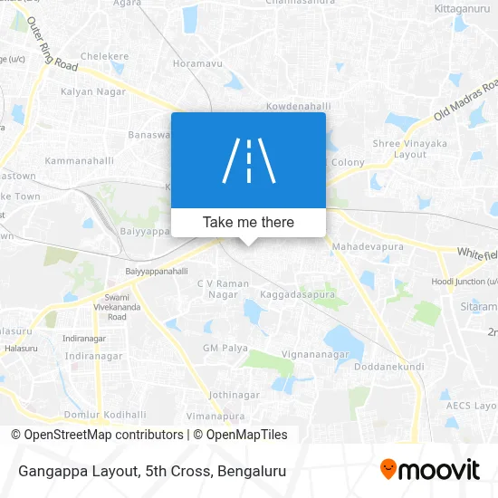Gangappa Layout, 5th Cross map