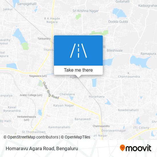 Homaravu Agara Road map