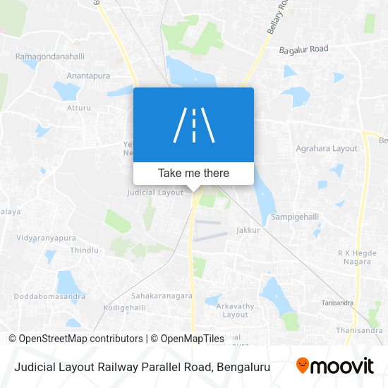 Judicial Layout Railway Parallel Road map