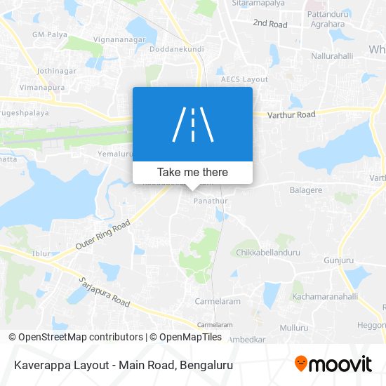 Kaverappa Layout - Main Road map