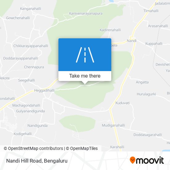 Nandi Hill Road map