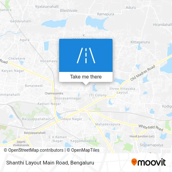 Shanthi Layout Main Road map