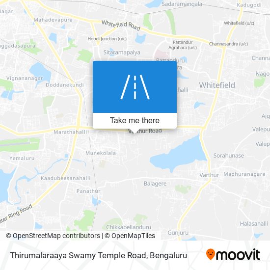 Thirumalaraaya Swamy Temple Road map
