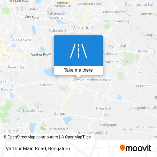 Varthur Main Road map