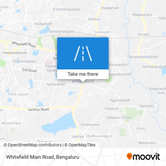 Whitefield Main Road map