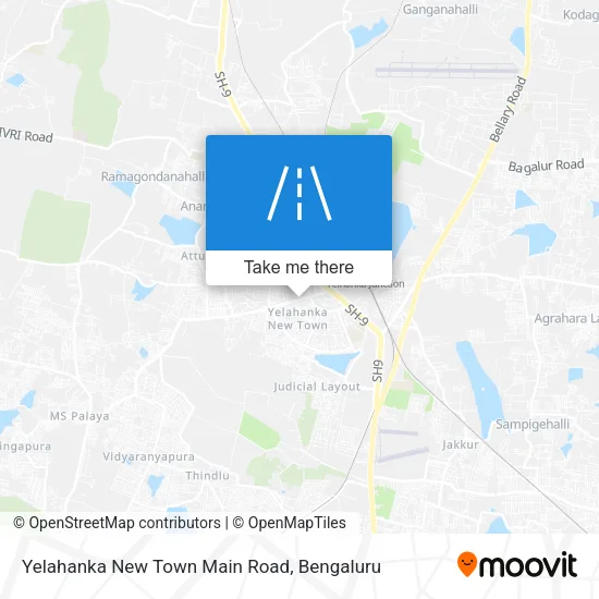 Yelahanka New Town Main Road map