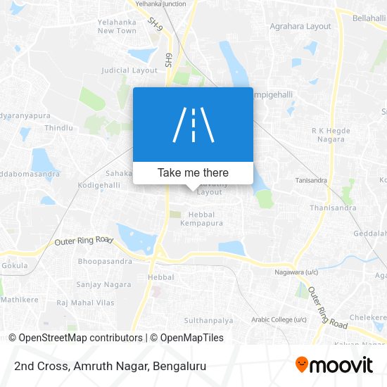 2nd Cross, Amruth Nagar map