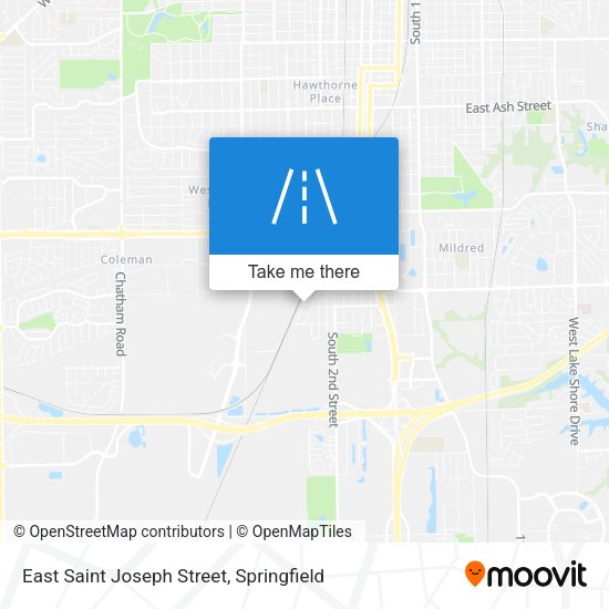 East Saint Joseph Street map
