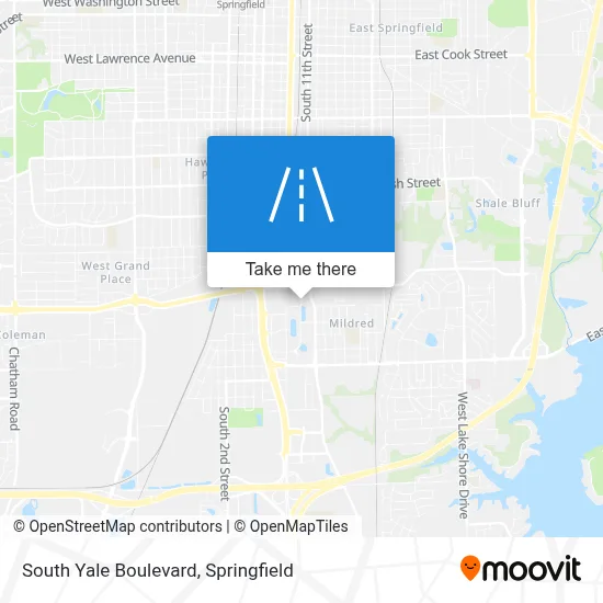 South Yale Boulevard map