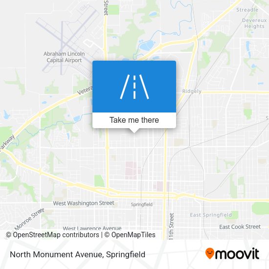 North Monument Avenue map