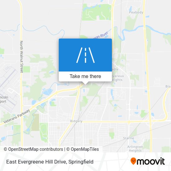 East Evergreene Hill Drive map