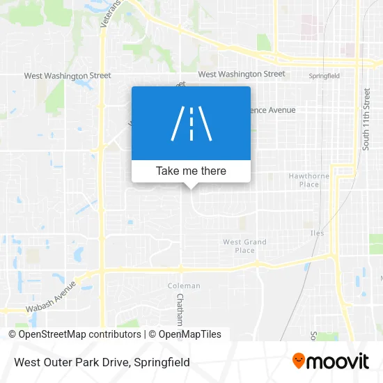 West Outer Park Drive map