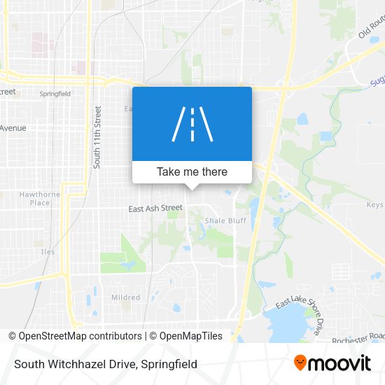 South Witchhazel Drive map