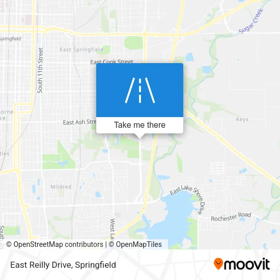 East Reilly Drive map
