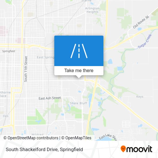 South Shackelford Drive map
