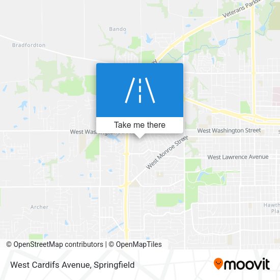 Mapa de West Cardifs Avenue