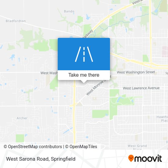 West Sarona Road map