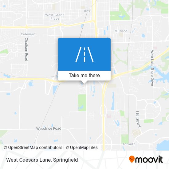 West Caesars Lane map