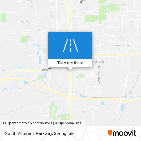 Mapa de South Veterans Parkway