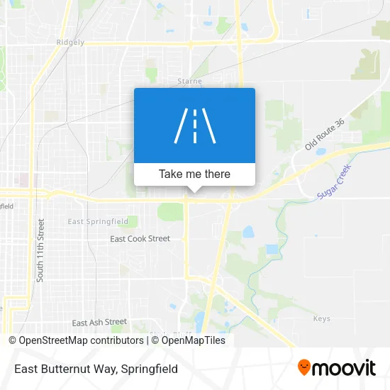 East Butternut Way map