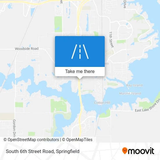 South 6th Street Road map