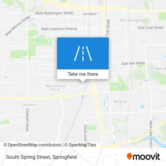 South Spring Street map