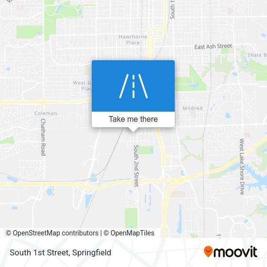 South 1st Street map