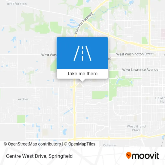 Centre West Drive map