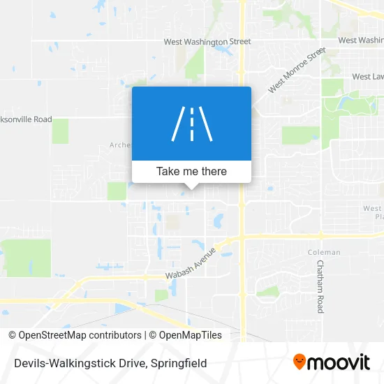 Devils-Walkingstick Drive map