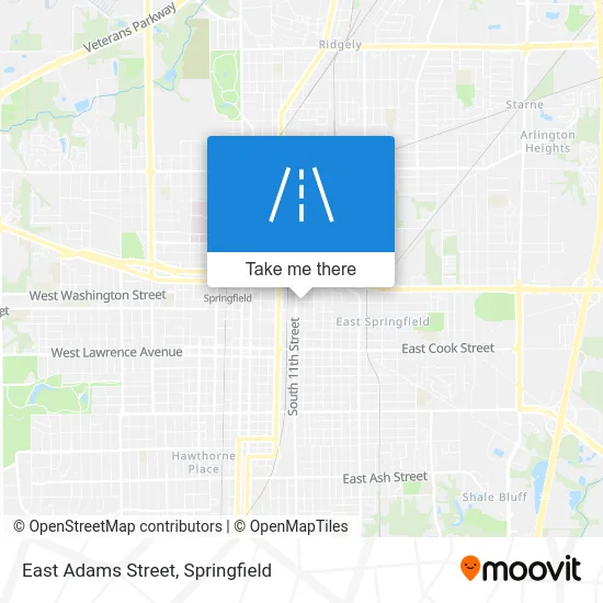 East Adams Street map